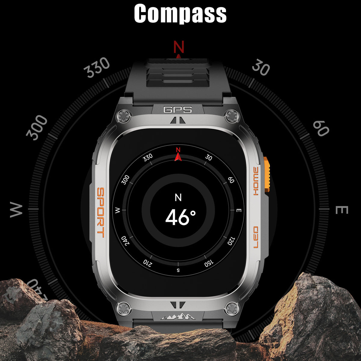 QX18 Smart Bracelet GPS Positioning Sports LED Health Monitoring