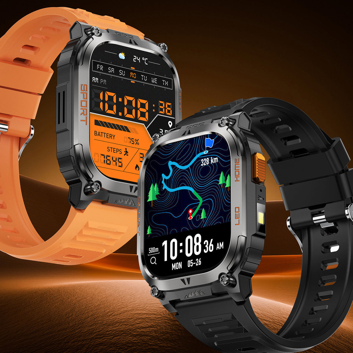 QX18 Smart Bracelet GPS Positioning Sports LED Health Monitoring