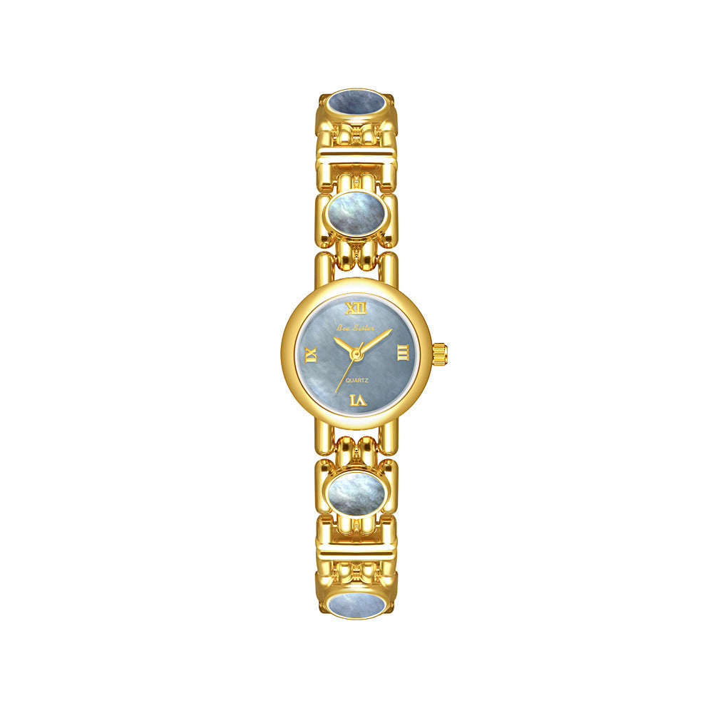 Aurora Natural Black Gold Abalone Color Shell High Class Elegant Watch