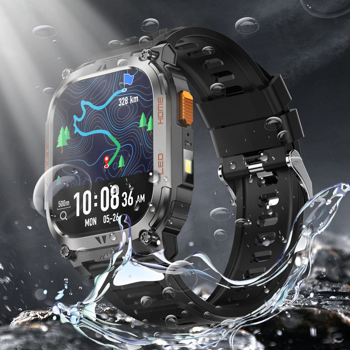 QX18 Smart Bracelet GPS Positioning Sports LED Health Monitoring